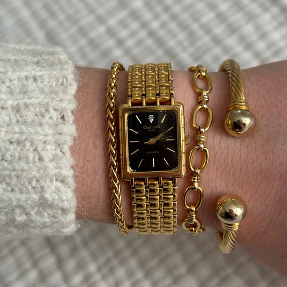 Oleg Cassini Vintage Gold Watch - Picture 1 of 6